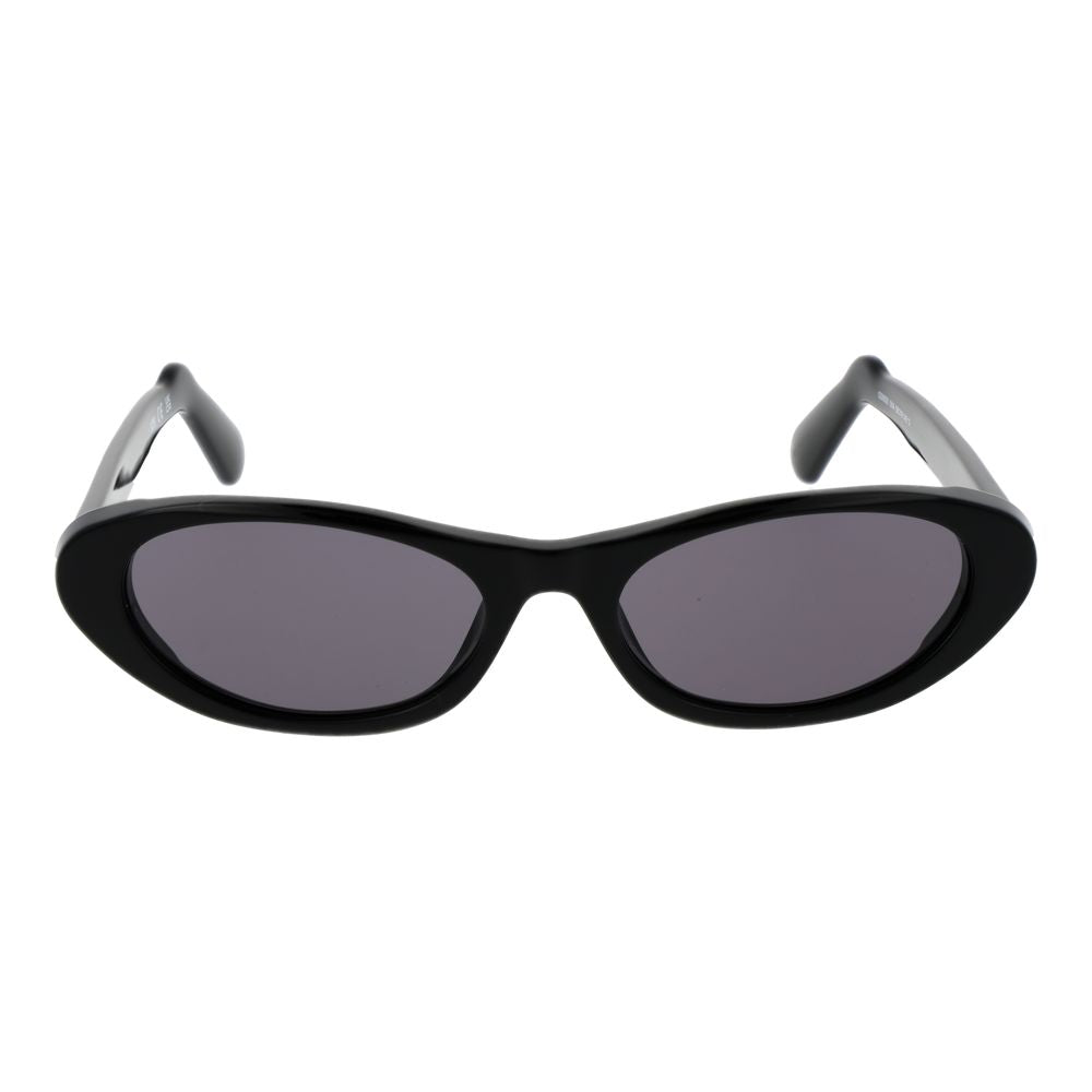 GCDS Oval Non-Polarized Dark-Tint Plastic Sunglasses - Black