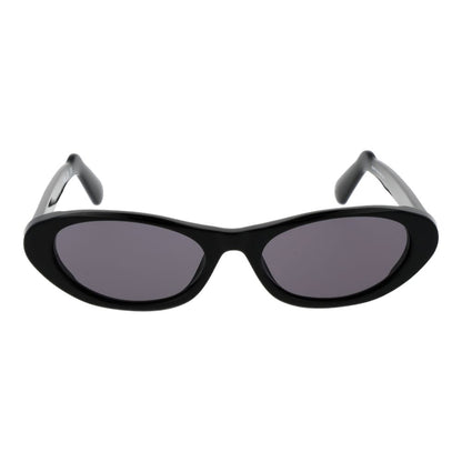 GCDS Oval Non-Polarized Dark-Tint Plastic Sunglasses - Black