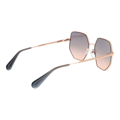 Sunglasses by Max & Co for women in metal and rose-gold featuring an opulent full-rim frame design with a sophisticated rose-gold coloured frame finish and high-performance gradient category-2-medium-tint lens.