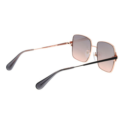 Sunglasses by Max & Co for women in metal rose-gold features a sumptuous silhouette, showcasing a sumptuous full-rim square frame design in rose-gold coloured frame with high-performance gradient category-2-medium-tint lens.