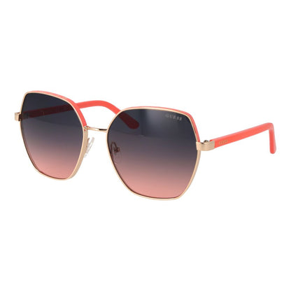 Guess Butterfly Gradient Dark-Tint Metal Sunglasses - Gold
