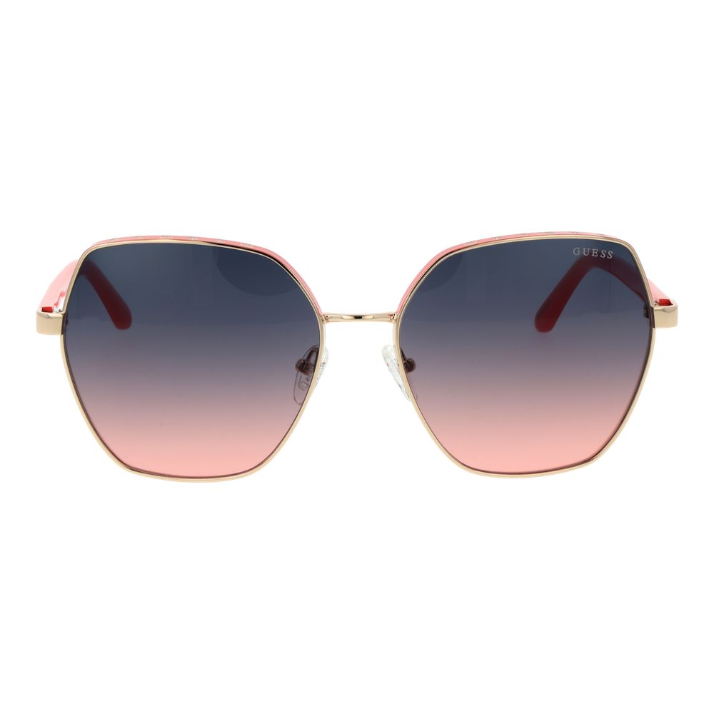 Guess Butterfly Gradient Dark-Tint Metal Sunglasses - Gold