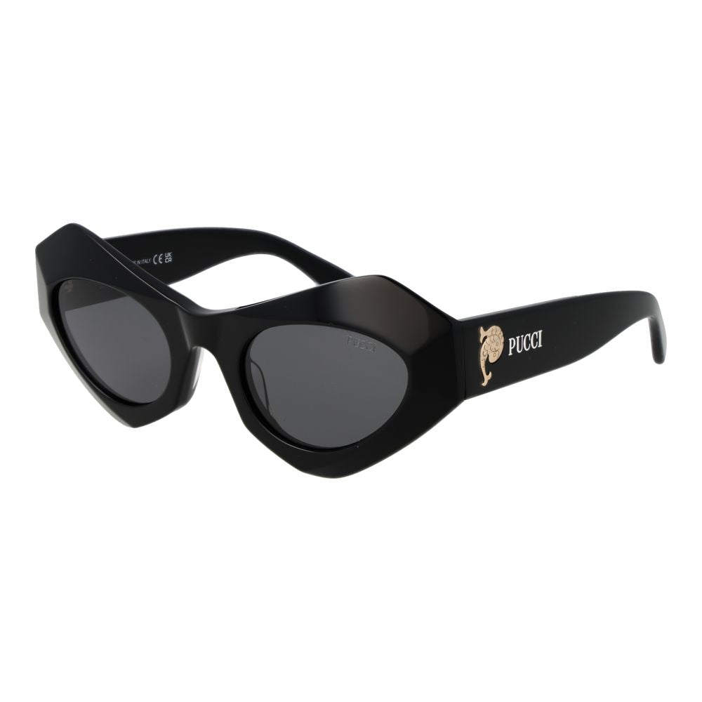 Emilio Pucci Cat-Eye Non-Polarized Dark-Tint Plastic Sunglasses - Black
