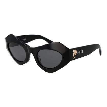 Emilio Pucci Cat-Eye Non-Polarized Dark-Tint Plastic Sunglasses - Black