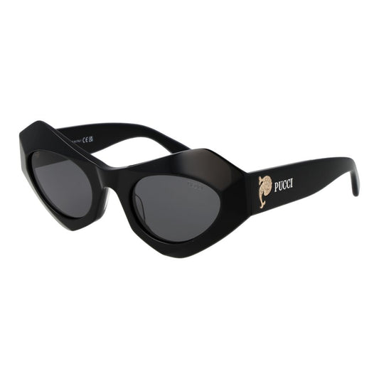 Emilio Pucci Cat-Eye Non-Polarized Dark-Tint Plastic Sunglasses - Black