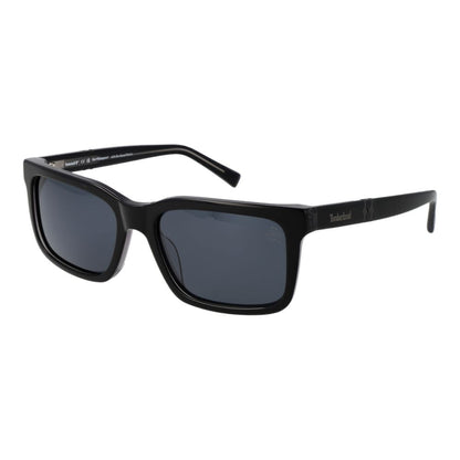 Timberland Rectangle Polarized Dark-Tint Plastic Sunglasses - Black