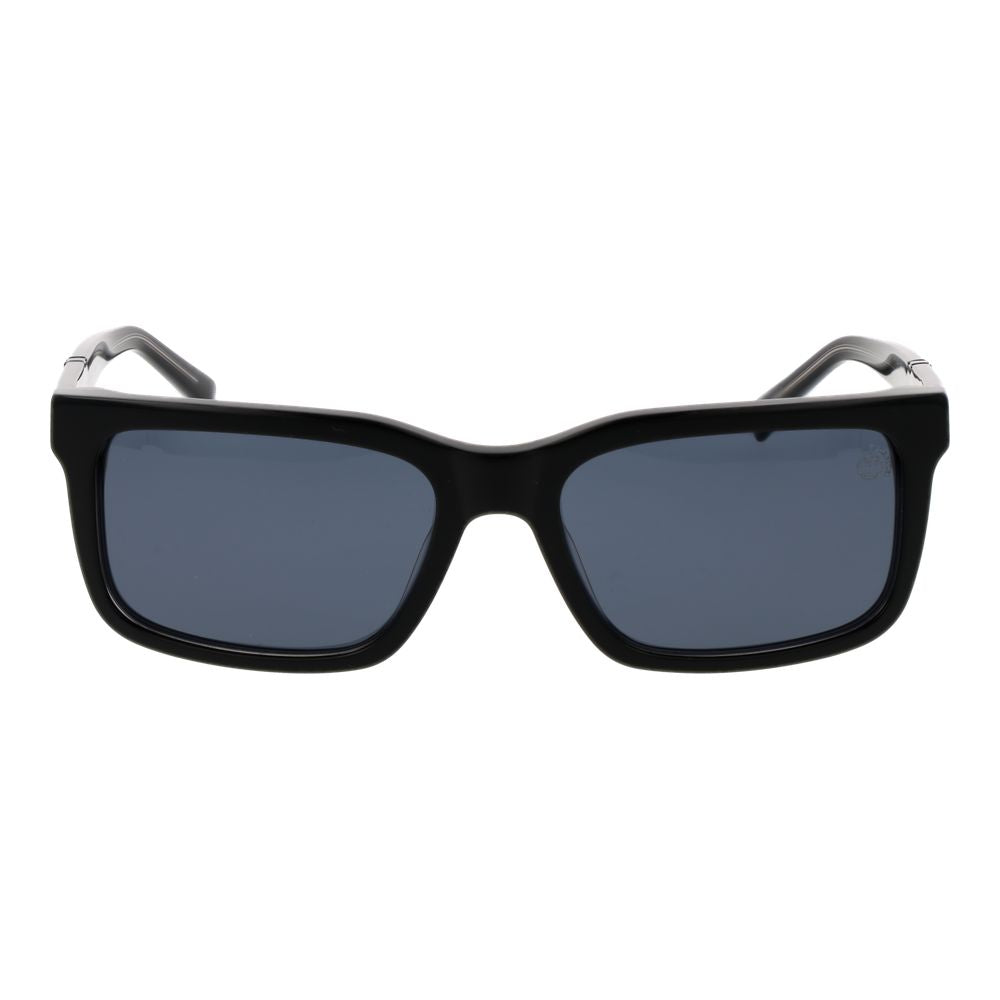 Timberland Rectangle Polarized Dark-Tint Plastic Sunglasses - Black
