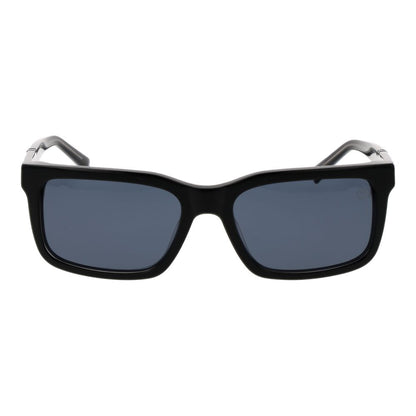 Timberland Rectangle Polarized Dark-Tint Plastic Sunglasses - Black