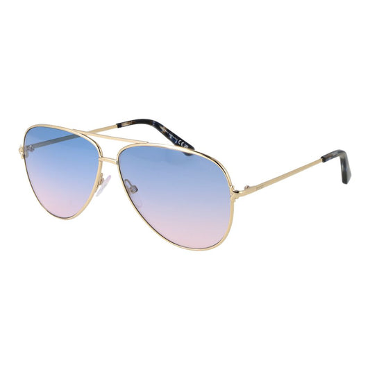 Sunglasses by Emilio Pucci for women in metal and gold presents a sumptuous silhouette, featuring gold coloured frame and aviator full-rim frame design with gradient category-1-light-tint lens for a sumptuous look.