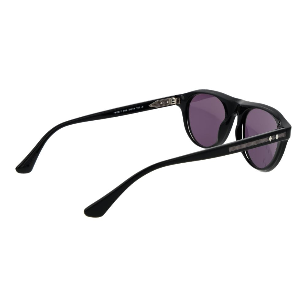 Sunglasses by Web for men in and black presents a sumptuous silhouette, featuring black coloured frame and full-rim round frame design with non-polarized category-3-dark-tint lens for a sumptuous look.