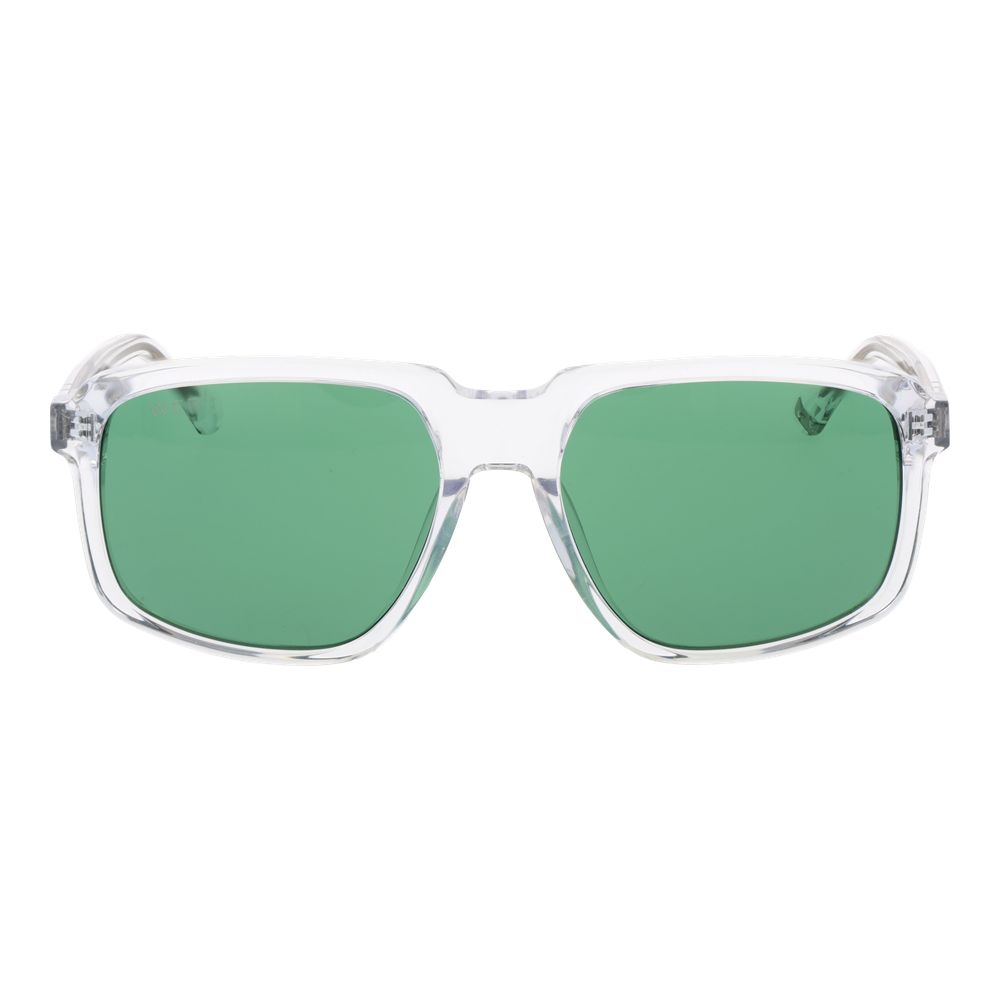 Web Square Non-Polarized Medium-Tint Plastic Sunglasses - Transparent