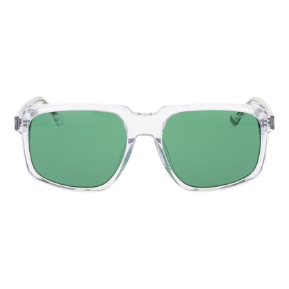 Web Square Non-Polarized Medium-Tint Plastic Sunglasses - Transparent