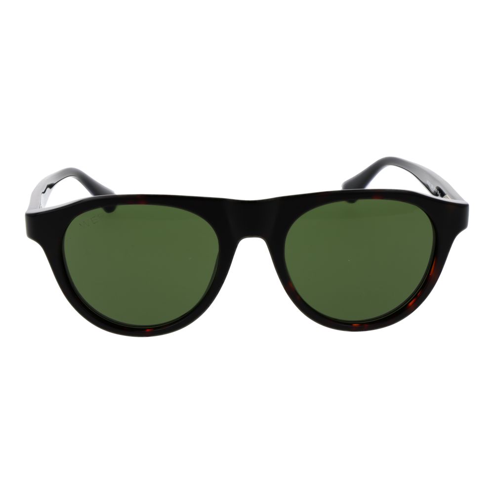 Sunglasses by Web for men in plastic brown showcases a ethereal silhouette, featuring brown coloured frame full-rim panto frame design with non-polarized category-3-dark-tint lens for a ethereal finish.