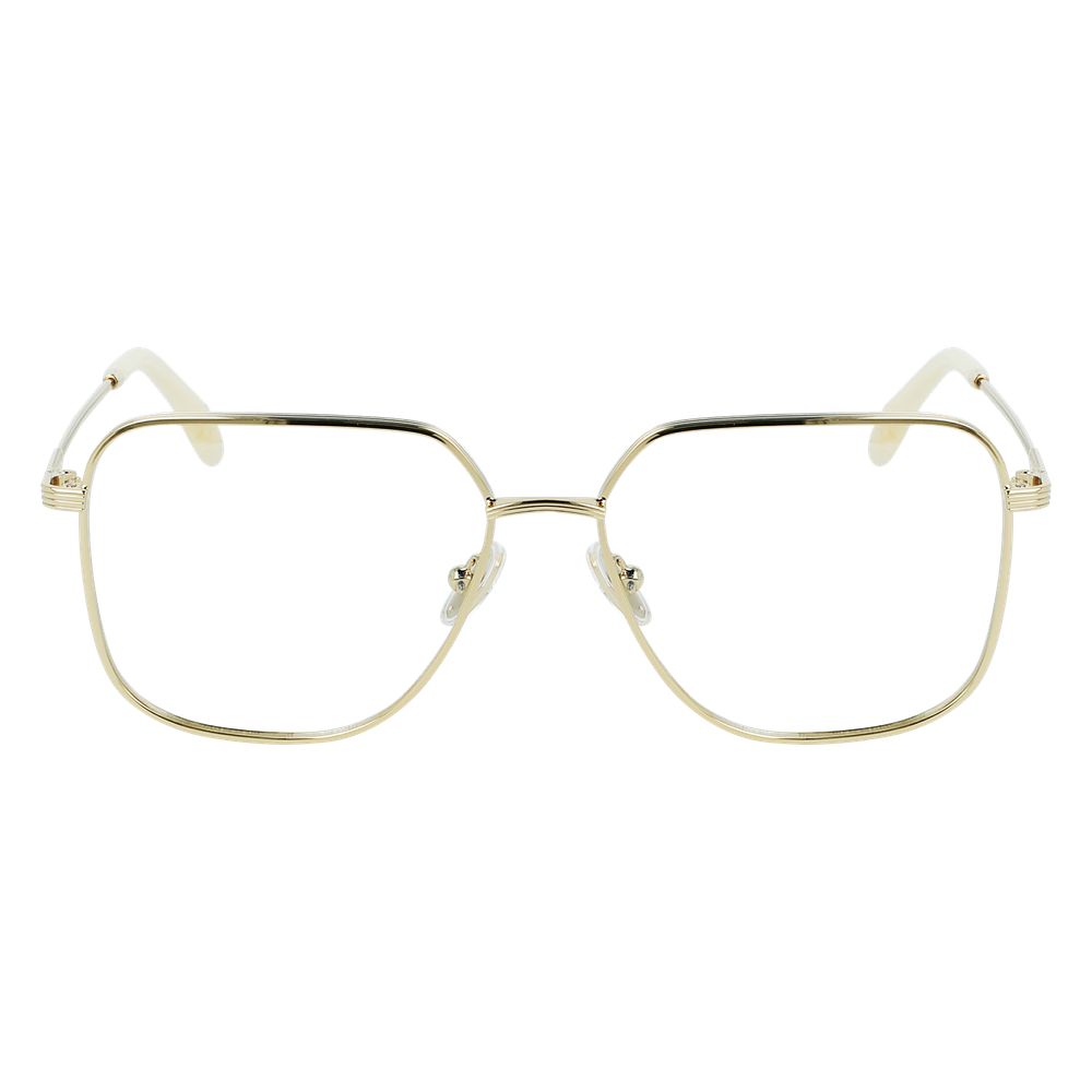 Eyeglasses Frames by Victoria Beckham for women in metal gold features a refined silhouette, showcasing a refined gold coloured frame and full-frame frame design for a sophisticated, premium look.