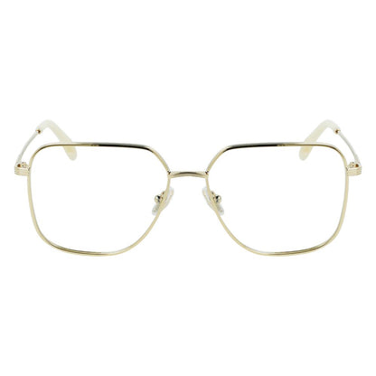 Eyeglasses Frames by Victoria Beckham for women in metal gold features a refined silhouette, showcasing a refined gold coloured frame and full-frame frame design for a sophisticated, premium look.