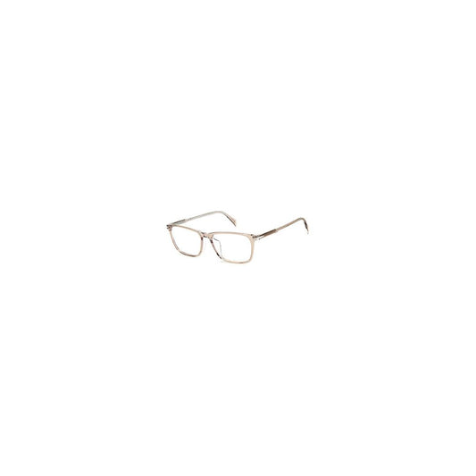 Eyeglasses Frames by David Beckham for men in acetate beige features an refined silhouette, showcasing the refined beige coloured frame and sophisticated full-frame frame design.