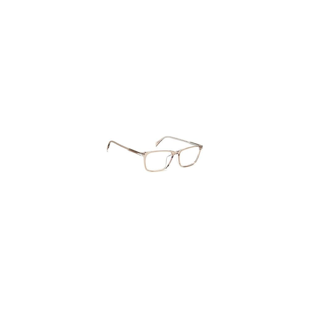 Eyeglasses Frames by David Beckham for men in acetate beige showcases a reflective silhouette, artfully incorporating a sophisticated beige coloured frame with a distinct full-frame frame design.