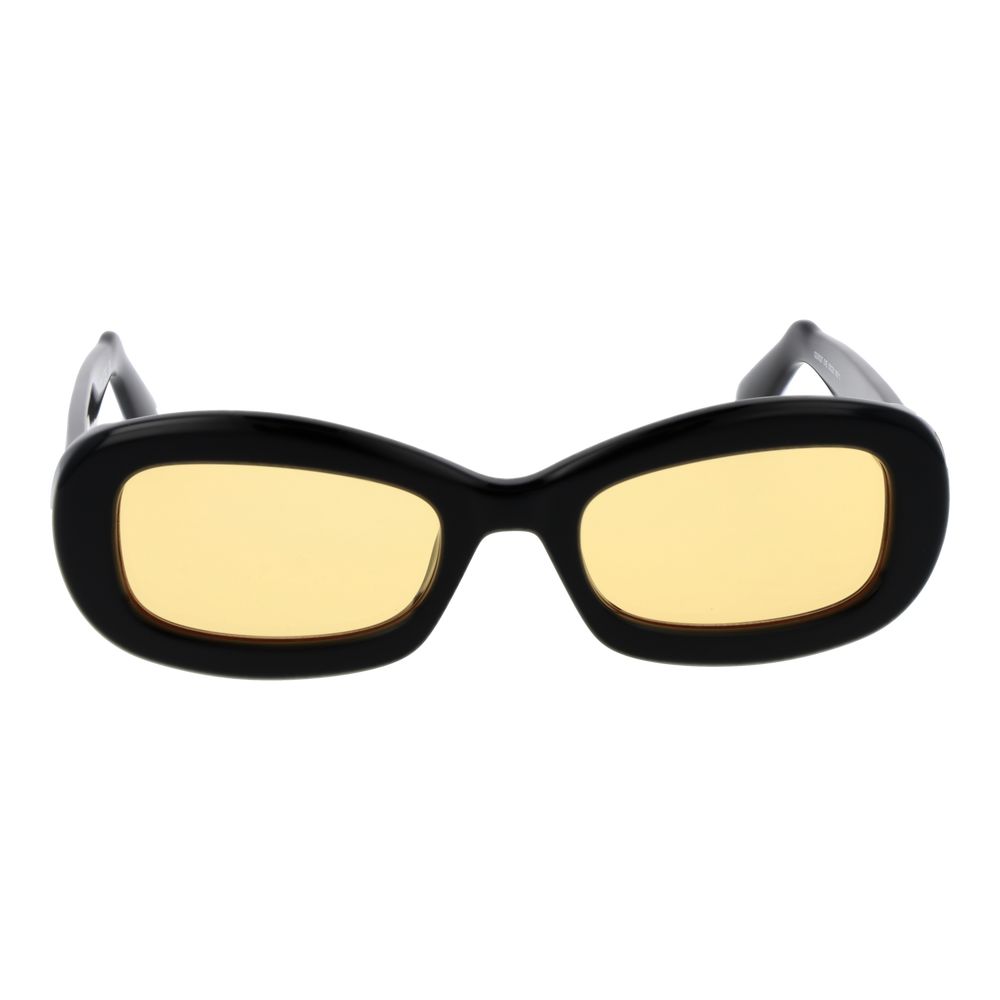 GCDS Rectangle Non-Polarized Light-Tint Plastic Sunglasses - Black