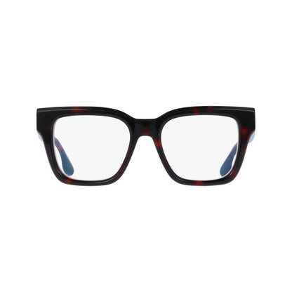 Eyeglasses Frames by Victoria Beckham for women in plastic brown showcases a refined full-frame frame design with a refined brown coloured frame finish for a refined and sophisticated look.