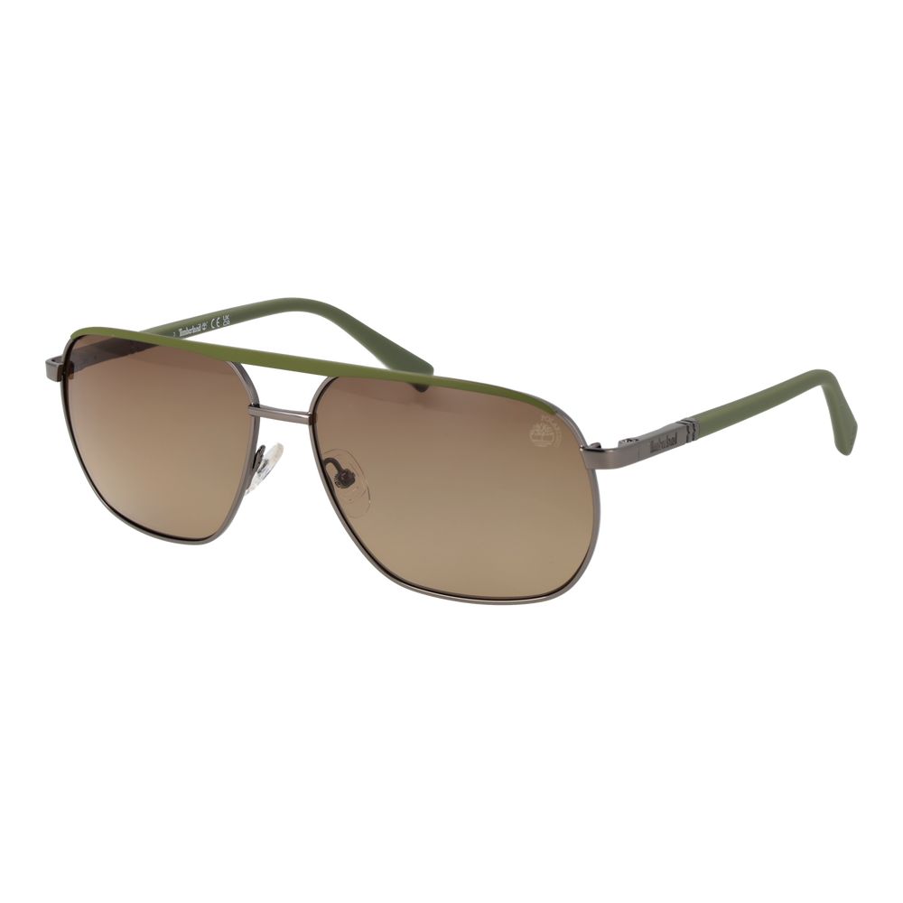 Timberland Aviator Polarized Medium-Tint Metal Sunglasses - Grey