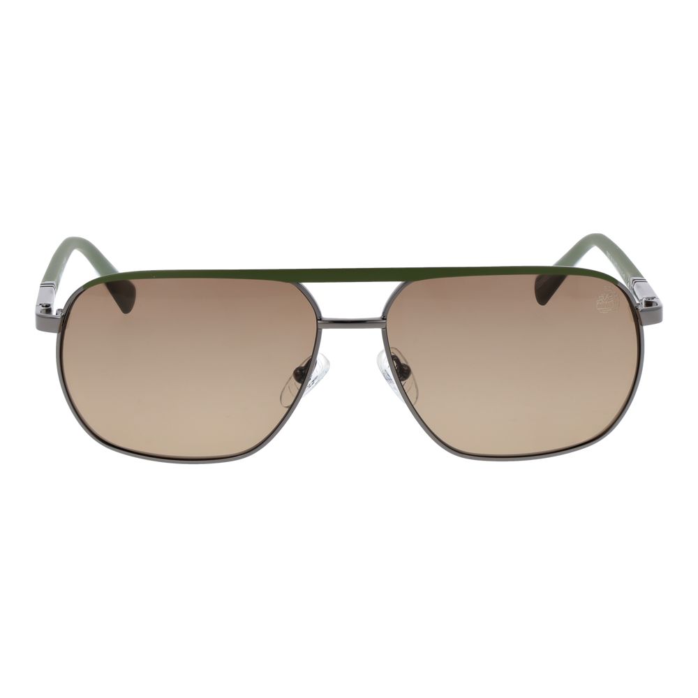 Timberland Aviator Polarized Medium-Tint Metal Sunglasses - Grey