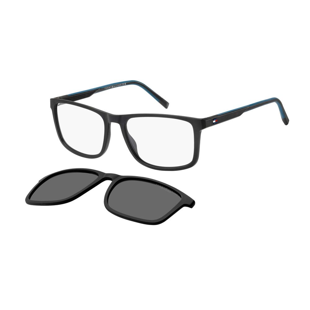 Eyeglasses Frames by Tommy Hilfiger for men in polyamide and black showcases an refined full-frame frame design featuring a sophisticated black coloured frame for an refined and refined aesthetic.