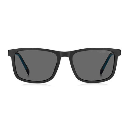 Eyeglasses Frames by Tommy Hilfiger for men in polyamide and black showcases a refined silhouette, detailed with a black coloured frame finish and a sophisticated full-frame frame design.