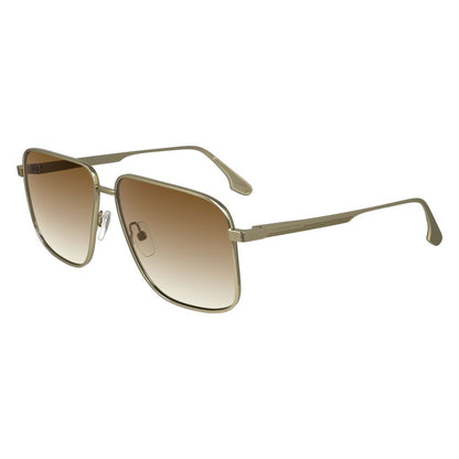 Victoria Beckham Aviator Gradient Medium-Tint Metal Sunglasses - Gold