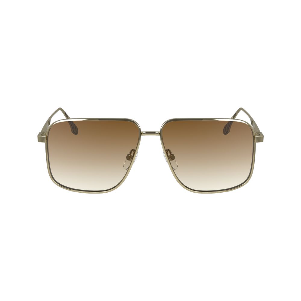 Victoria Beckham Aviator Gradient Medium-Tint Metal Sunglasses - Gold