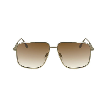 Victoria Beckham Aviator Gradient Medium-Tint Metal Sunglasses - Gold