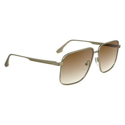 Victoria Beckham Aviator Gradient Medium-Tint Metal Sunglasses - Gold