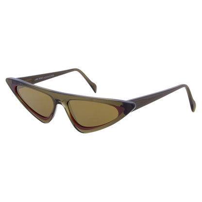 Sunglasses by Andy Wolf for women in multicolor features an ethereal full-rim cat-eye frame design with green coloured frame frames and non-polarized category-3-dark-tint lens for a ethereal finish.