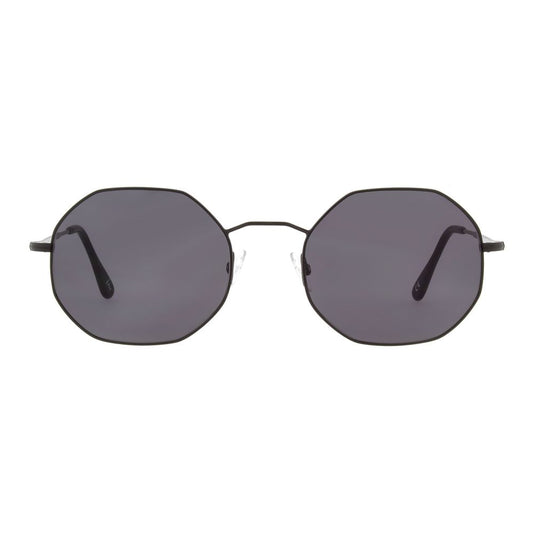 Sunglasses by Andy Wolf for unisex in metal and black featuring an opulent full-rim oval frame design with a sophisticated black coloured frame finish and high-performance non-polarized category-3-dark-tint lens.