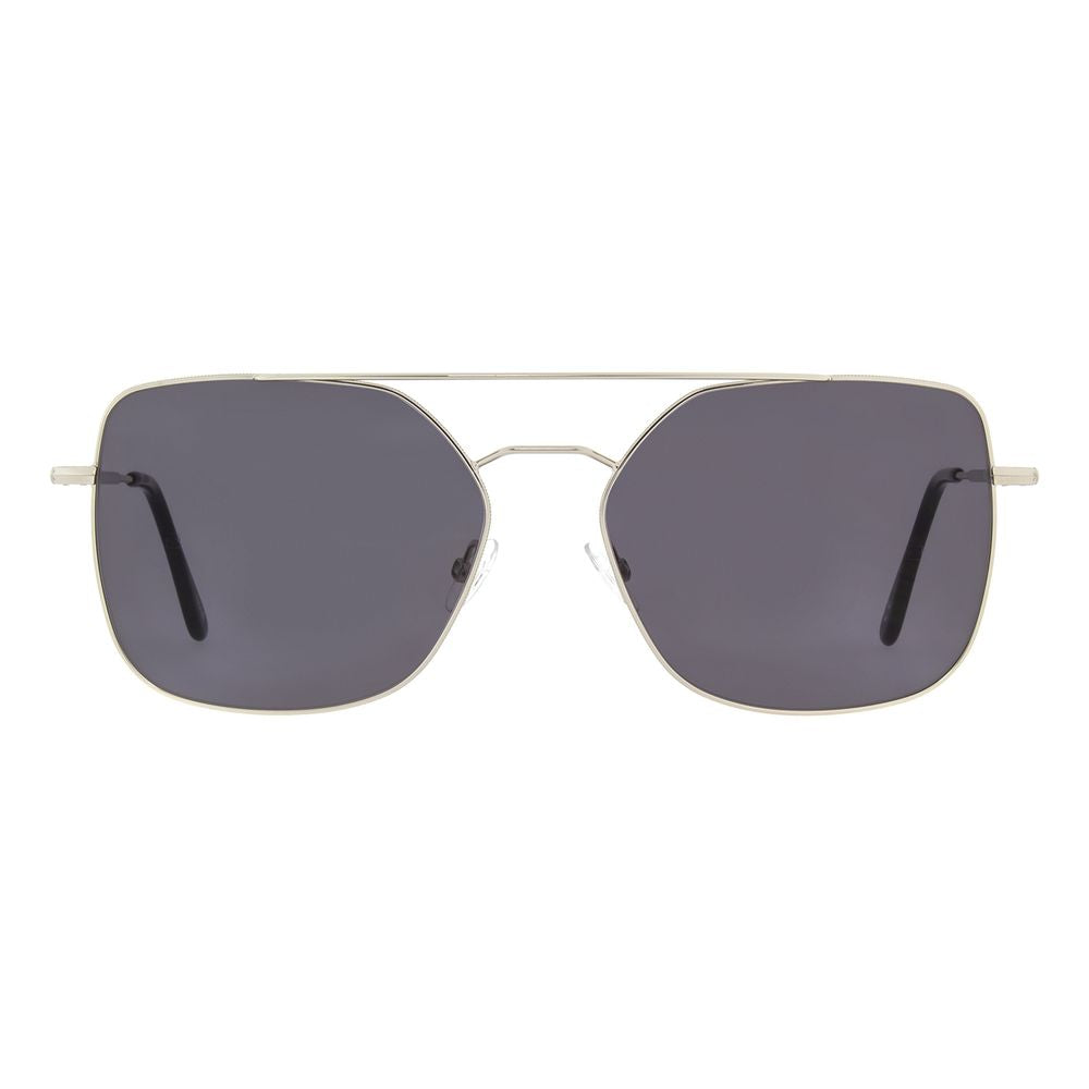 Sunglasses by Andy Wolf for unisex in metal and silver presents a sumptuous silhouette, featuring silver coloured frame and rectangle full-rim frame design with non-polarized category-3-dark-tint lens for a sumptuous look.