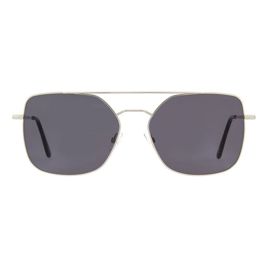 Sunglasses by Andy Wolf for unisex in metal and silver presents a sumptuous silhouette, featuring silver coloured frame and rectangle full-rim frame design with non-polarized category-3-dark-tint lens for a sumptuous look.