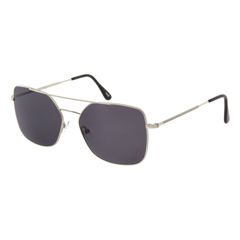 Sunglasses by Andy Wolf for unisex in metal silver showcases a ethereal silhouette, featuring silver coloured frame rectangle full-rim frame design with non-polarized category-3-dark-tint lens for a ethereal finish.