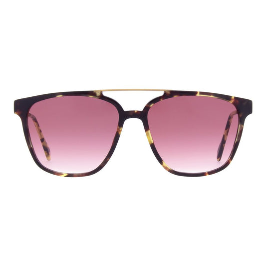 Andy Wolf Rectangle Non-Polarized Medium-Tint Metal Sunglasses - Brown