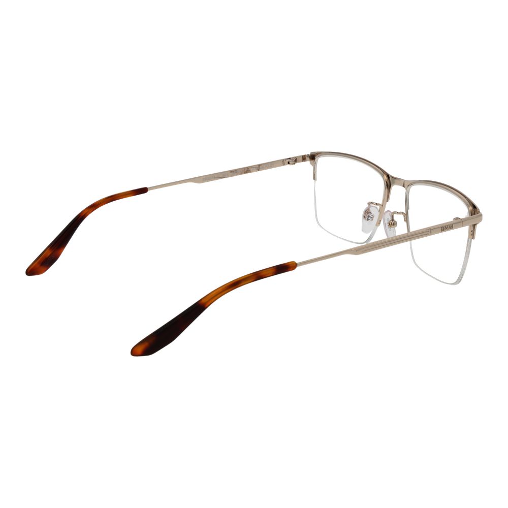 BMW Men's Rectangle Half-Rim Metal Eyeglasses Frames - Black