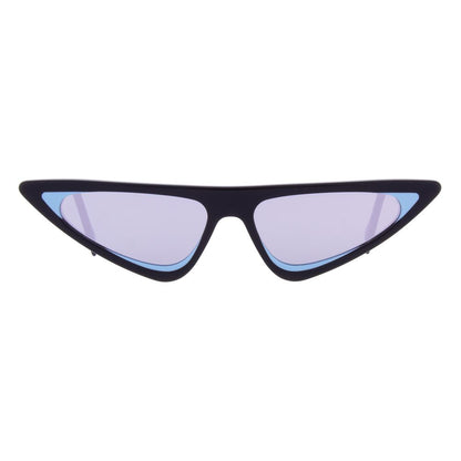 Sunglasses by Andy Wolf for women in acetate and black presents a sumptuous silhouette, featuring black coloured frame and full-rim cat-eye frame design with non-polarized category-3-dark-tint lens for a sumptuous look.