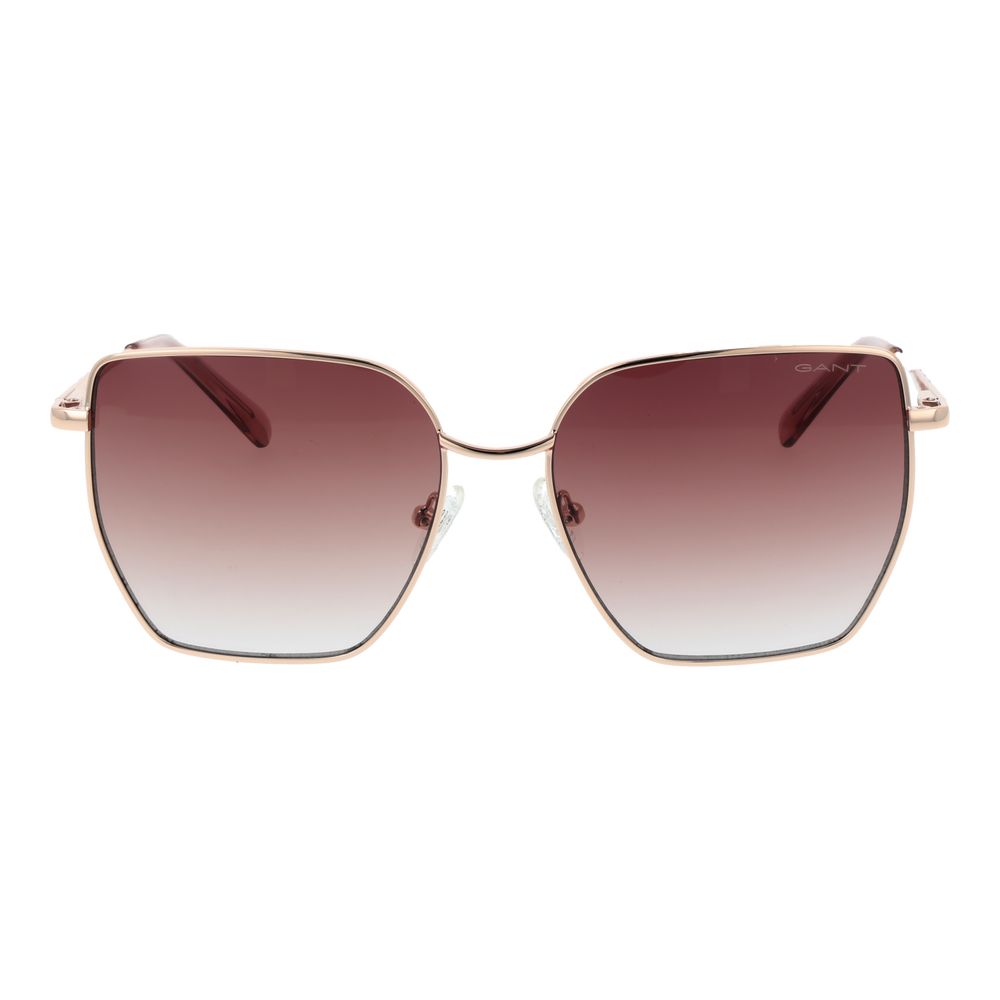 Gant Square Gradient Medium-Tint Metal Sunglasses - Rose Gold