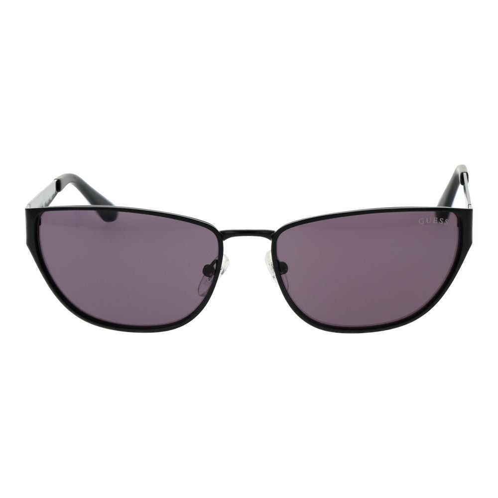 Guess Rectangle Non-Polarized Dark-Tint Metal Sunglasses - Black