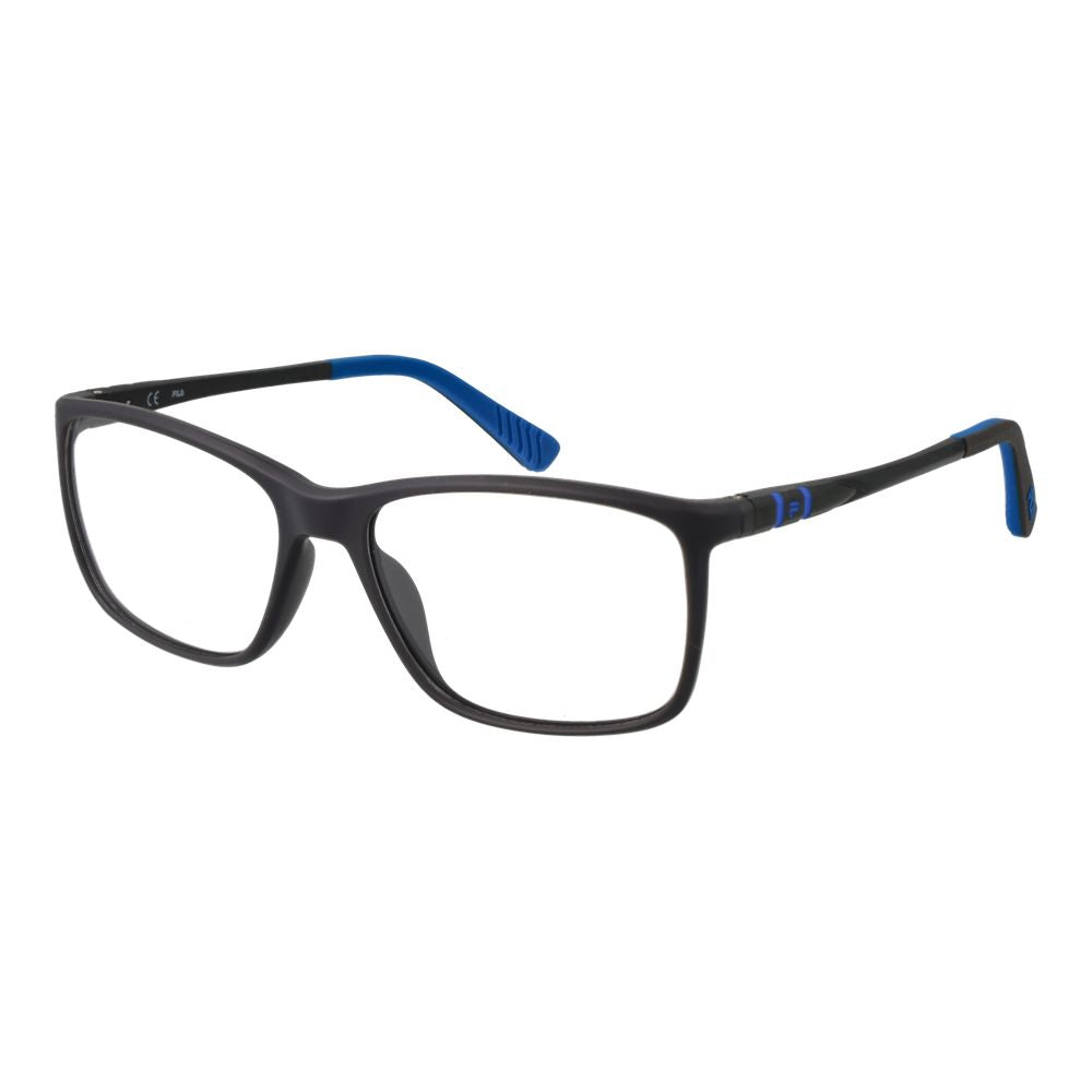 Eyeglasses Frames by Fila for men in plastic and gray showcases a refined silhouette, detailed with a gray coloured frame finish and a sophisticated full-frame frame design.