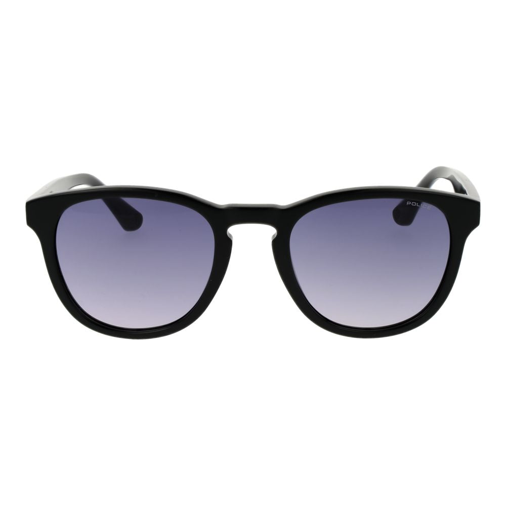 Sunglasses by Police for unisex in cellulose acetate and black presents a sumptuous silhouette, featuring black coloured frame and full-rim round frame design with gradient category-2-medium-tint lens for a sumptuous look.