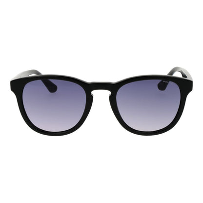 Sunglasses by Police for unisex in cellulose acetate and black presents a sumptuous silhouette, featuring black coloured frame and full-rim round frame design with gradient category-2-medium-tint lens for a sumptuous look.