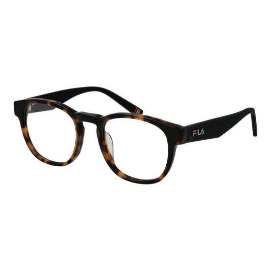 Eyeglasses Frames by Fila for unisex in cellulose acetate brown features an refined silhouette, showcasing the refined brown coloured frame and sophisticated full-frame frame design.