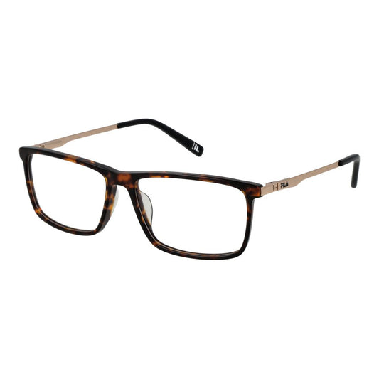 Eyeglasses Frames by Fila for men in cellulose acetate and brown showcases an refined full-frame frame design featuring a sophisticated brown coloured frame for an refined and refined aesthetic.