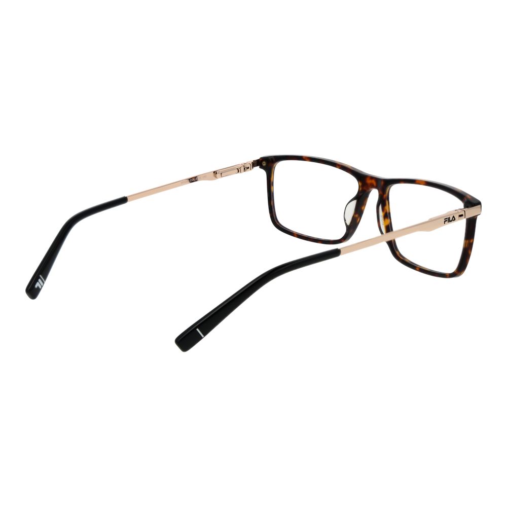 Eyeglasses Frames by Fila for men in cellulose acetate brown features an refined silhouette, showcasing the refined brown coloured frame and sophisticated full-frame frame design.