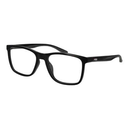 Eyeglasses Frames by Fila for men in plastic and black showcases a refined silhouette, detailed with a black coloured frame finish and a sophisticated full-frame frame design.
