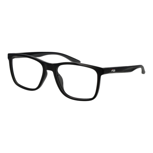 Eyeglasses Frames by Fila for men in plastic and black showcases a refined silhouette, detailed with a black coloured frame finish and a sophisticated full-frame frame design.