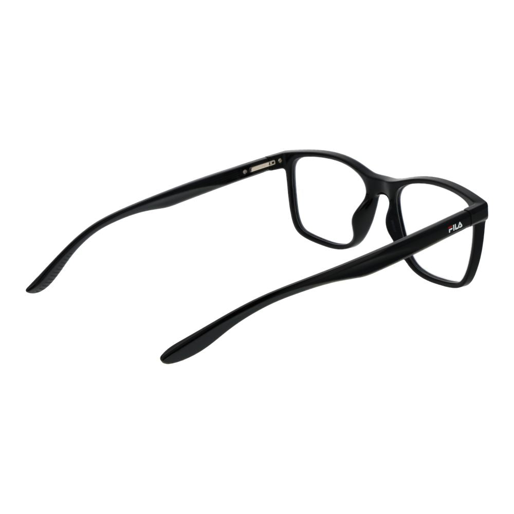 Eyeglasses Frames by Fila for men in plastic black features an refined silhouette, showcasing a sophisticated black coloured frame and refined full-frame frame design for a refined look.